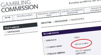 Check the Licence Number on the UKGC Website