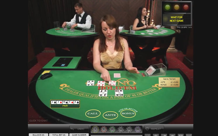 Casino Hold'em at 888 Live Dealer Casino