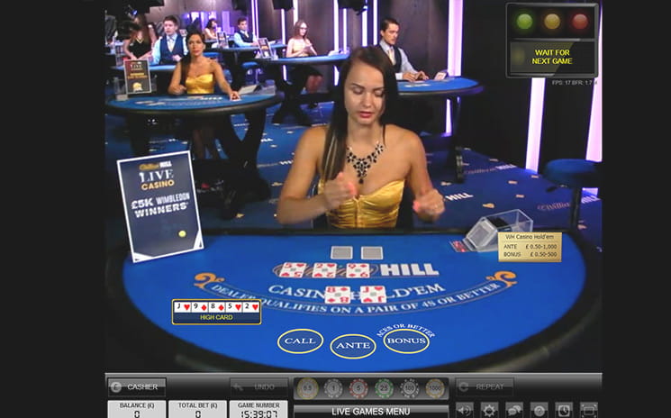 Evolution Gaming's Live Casino Hold'em at WH